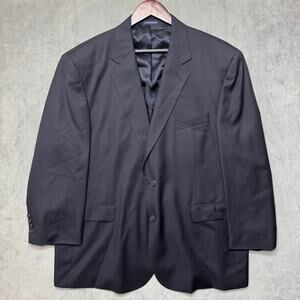 Stafford Suit Mens 48 Regular Navy Pinstripe Wool  Two Piece Set 44x32